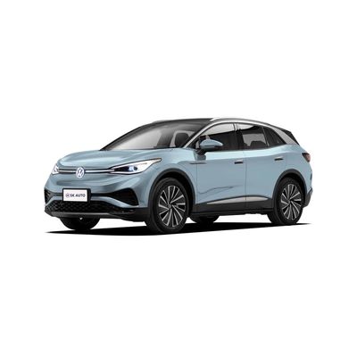 En existencia automóvil EV SUV Volkswagen ID4 X auto parqueando 600 kilómetros de gama para la familia
